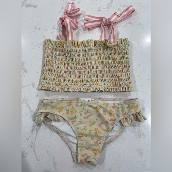 Minnow - girls citrus grove 2-piece swimsuit, size 9/10 - Picture 1 of 3